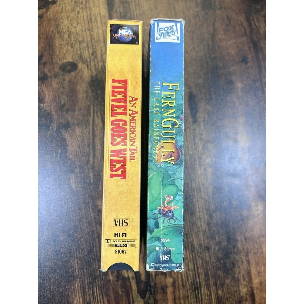 An American Tail: Fievel Goes West VHS And Ferngully VHS Lot Of 2 Vintage VHS